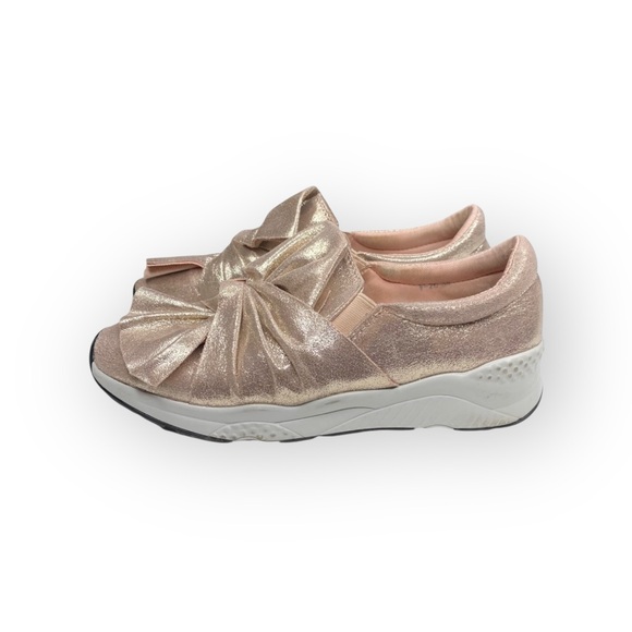Vices Verso 𖧷 Bow Front Fashion Sneakers Running Shoe 𖧷 Rose Gold 𖧷 38 7.5 8 - Picture 6 of 16